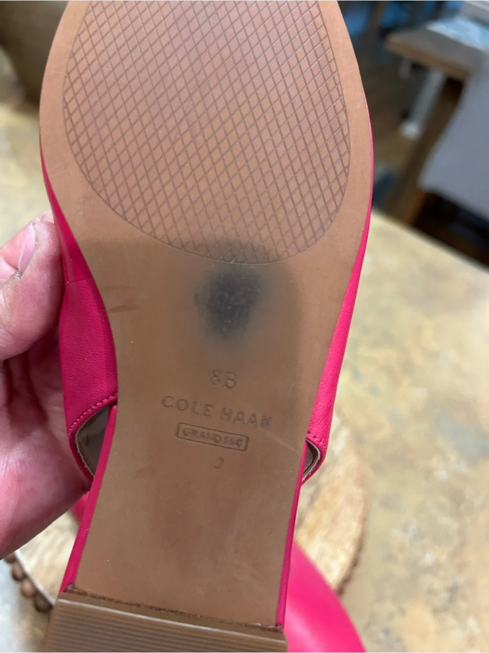 Cole Haan Eden Skimmer Hot Pink Pointed Slingback Flats